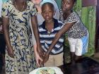 Hirwa and his friends Aline and Angelique