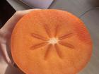 A persimmon fruit, something I never saw in the U.S.A.