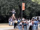 The UAB "castellers" team--this is traditional in Catalonia 