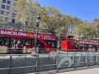 Huge, red tourist buses 