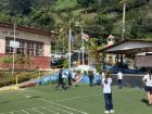 The small turf field where we played soccer