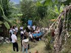 The students learned how to compost as I was planting 