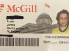 Here is my McGill University ID!