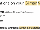 Gilman Scholarship Recipient 
