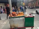 A typical street food cart with camotes, or sweet potatoes...a yummy dessert!