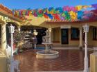 A beautifully decorated courtyard in Todos Santos