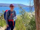 Abigail hiking in Tasmania