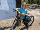 Zinn and his mountain bike