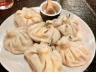 Khinkali that we enjoyed alongside the khachapuri for dinner one night 