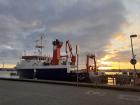 FS Alkor in its dock at sunrise!