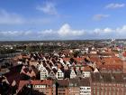 A view from up in the church tower over the adorable city of Lübeck!