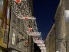 Many German cities decorate every street with lights like this in the winter