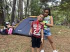 Mía and her hermano (brother) at their campsite