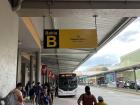 This is one of the city buses pulling into Albrook Terminal, which I sometimes take to and from work 