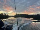 A beautiful sunset from an overnight fishing trip on the Panama Canal 