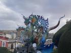 Sculptures showing dragons that are said to live in Lake Titicaca