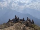 What I thought were cairns are used here to ask favors from the apus, or mountain deities