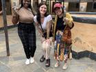 Me, Johanna, and Mariah holding a python 