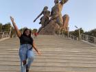 Me at the African Renaissance Statue in Dakar