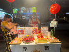 One of my favorite vendors at Ningxia Night Market! She hand makes mochi stuffed with strawberry!