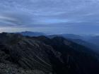 Beginning to see the mountain range around 4:30 a.m.