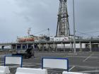 Another view of our research vessel from the parking lot/port 