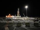 A view of the JR at night!