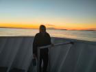 A sunset from the boat last May; The land in the background is Tasmania! Photo: Alyson Theseira