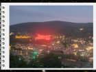 During the fireworks show, the castle look as red as if it was on fire!