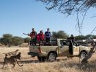 At CCF, we use bakkies to feed the cheetahs and get around the farm