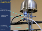 Picture 1: An example of our sample tower which consists of a long rod with a rain hat that houses our filter units