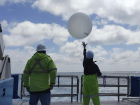 First balloon/radiosonde launch with Kelsey!