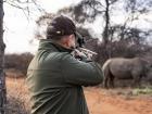 Me getting ready to dart a White rhino