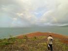 A perfect rainbow (arco iris español) above Lago Arenal