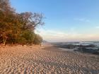 Broad, sandy beaches in Santa Teresa, cooled off by a brisk seabreeze