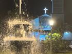 La Fortuna park and church