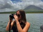 Behind the scenes with Arenal Volcano in the background