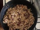 Gallo pinto prepared by my host mom
