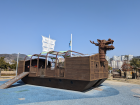 A playground modeled after Yi Sun Shun's famous ships