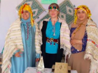 My host mom, neighbor and me in traditional Amazight outfits