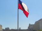 Here is the best picture I could get of the Chilean flag in the bustling capital city of Santiago