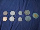 U.S. coins next to Panamanian coins