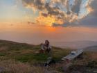 At the top of Corno Nero (a mountain in Fiemme Valley, where Federica lives) with her dog