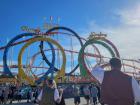The Olympia Looping ride at the 2023 Munich Oktoberfest, which is one of the world's largest and most famous beer festivals
