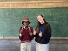 Moepi and Kaitlyn in class