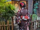 Yuyu wearing a kimono for a tea ceremony 