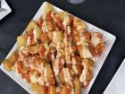 These lovely "patatas bravas" are the most simple food here yet also my favorite!