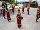 Some young Timorese welcoming our arrival in Timor Leste by performing the likurai dance