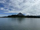 Volcano that can be seen from the largest man made lake in Costa Rica