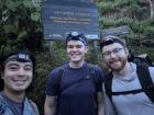 With my two friends Lyle and Joey at the start of the hike